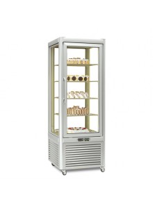 Vitrina expositora refrigerado 4 caras de cristal para pastelería