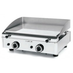 Plancha a gas cromo duro de 15 mm lisa y acanalada fondo 510