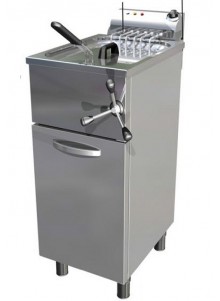 Freidora simple de agua y aceite eléctrica con mueble 23L 380v