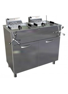 Freidora doble de agua y aceite eléctrica con mueble 30L 380v