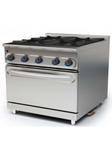 Cocina con horno de 4 fuegos fondo 75