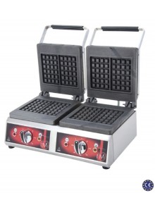 Gofrera doble eléctrica cuadrada