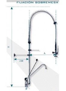Grifo De Lavado Grupo Ducha Con Salida de mezcla De Agua Fría/Caliente palanca negra y grifo de servicio standar