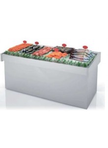 Vitrina Expositora Mostrador para Pescado Neutro