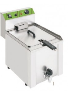 Freidora simple eléctrica con grifo sobremesa 10L 380v