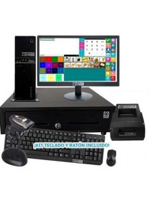 TPV Modular NO Táctil: TPV Modular+Cajón Portamonedas+Impresora 58mm +Teclado+Ratón Básica Hostelería