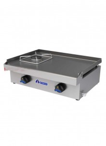 Plancha de sobremesa a gas con fuego abierto Placa decapada de 8 mm