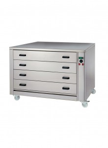 Soporte calefactable con cajones telescópicos Para asador MCM