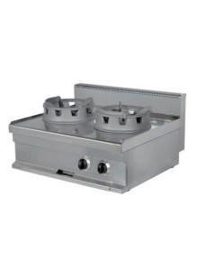 Cocina Wok a Gas sobremesa 2 fuego fondo 900