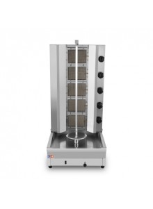 Asador de kebab de 5 quemadores a gas